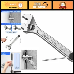 Adjustable Door Hinge Tool with Hinge Pin Remover - Heavy Duty Steel for Sagging